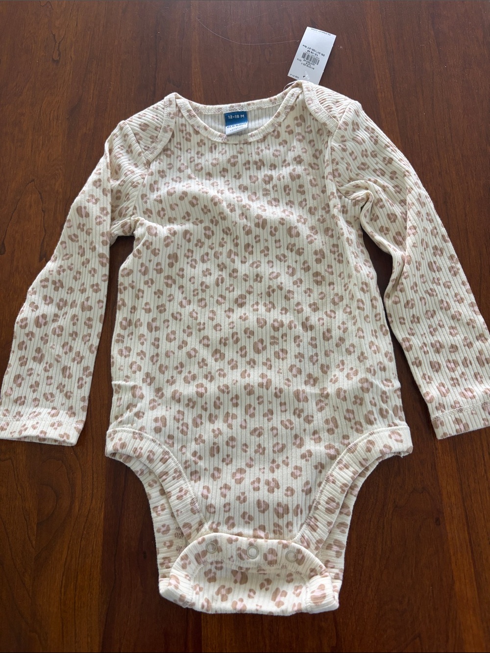 New with tags girls long sleeve ribbed Baby One-Piece size 12-18 months